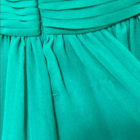 BCBGMaxAzria One-shoulder Green Chiffon Dress - Picture 8 of 8